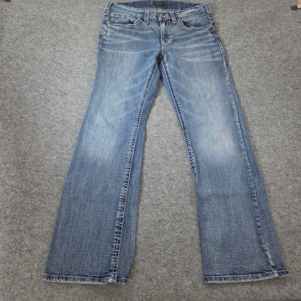 Silver Jeans Craig Relaxed Straight Jeans Mens 34x34 Medium Wash Stretch Denim - Picture 2 of 10